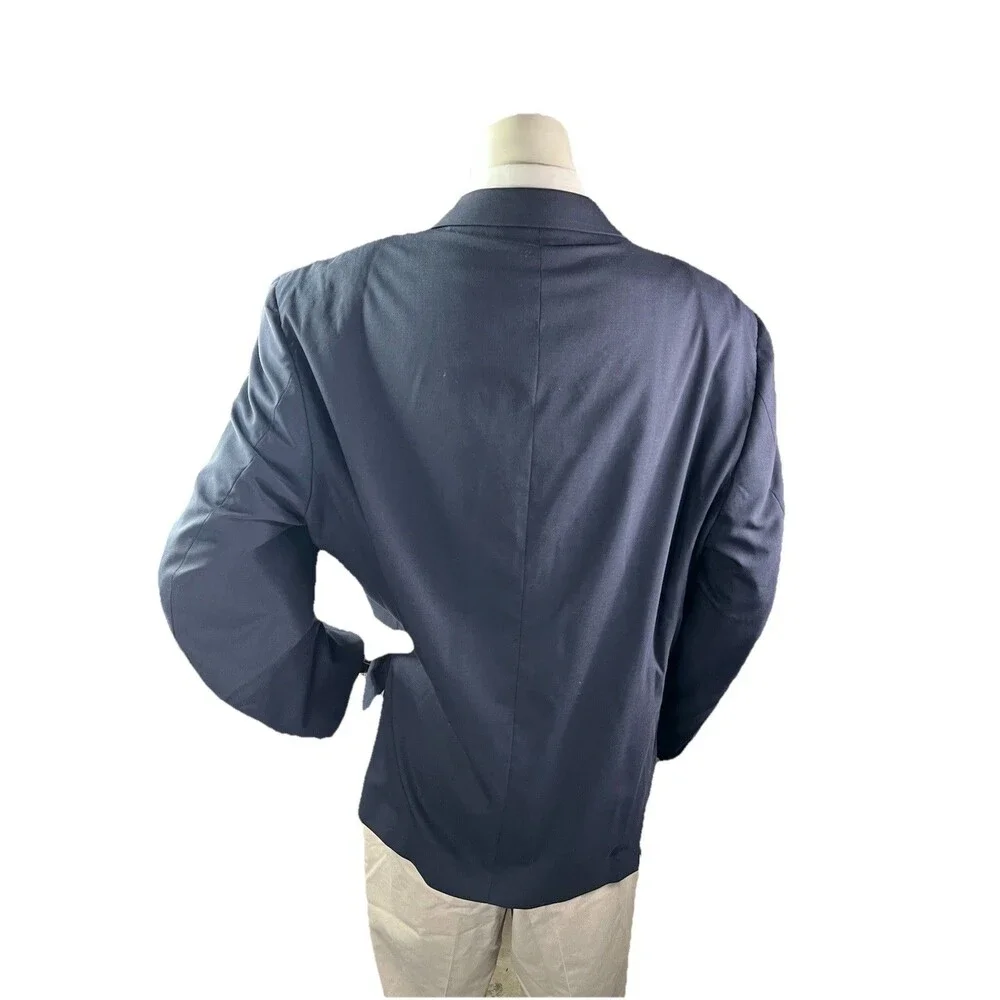 Joseph Abboud Marzotto Super 120’s Sport Coat Mens 50R Navy Italian Wool Blazer